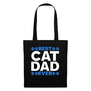 Meilleur père de chat de tous les temps - Amoureux des chats et propriétaire de chat Happy Fa - Sac en tissu - noir - Devant