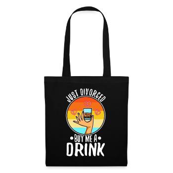 Just divorced buy me a drink - Stoffbeutel - Schwarz - Vorne