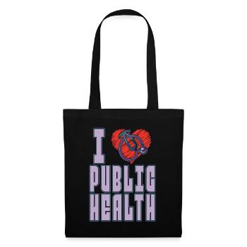 Public Health Worker I Heart Public Health Care - Tote Bag - black - Front