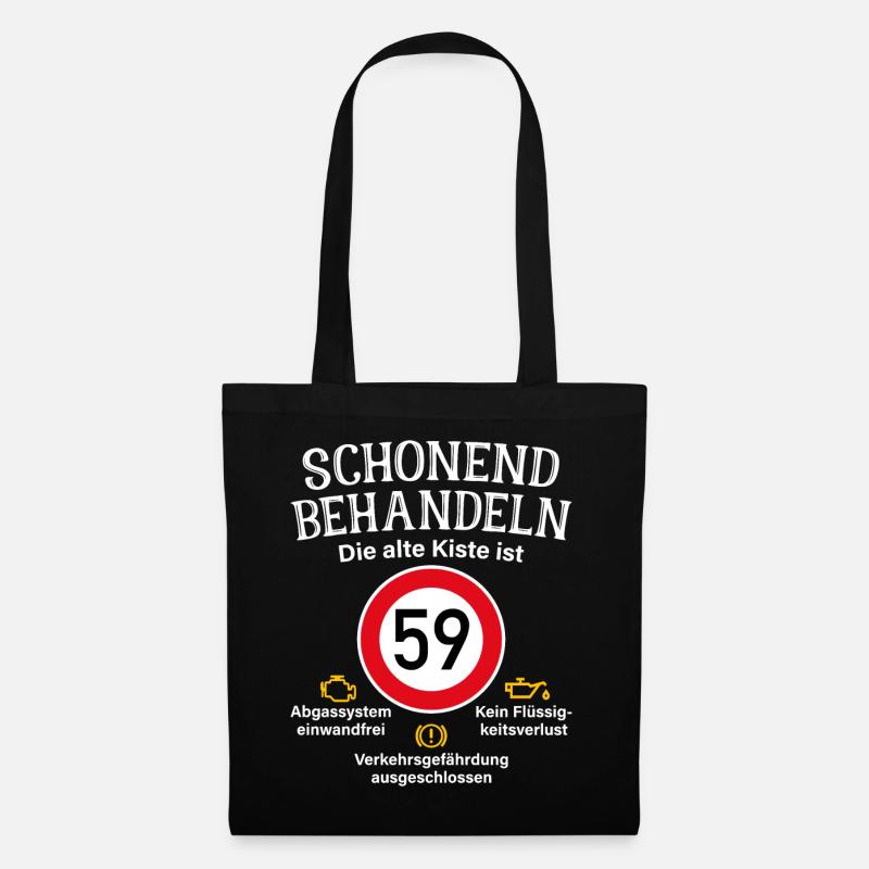 59. Geburtstag Schonend Behandeln 59 Alte Kiste 59 - Stoffbeutel - Schwarz