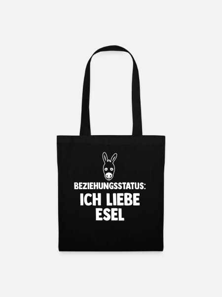 Esel - Stoffbeutel - Schwarz