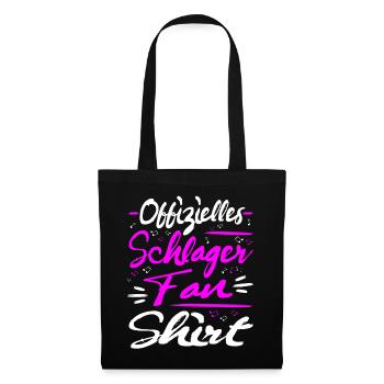 Offizielles Schlager Fan Shirt Schlagermusik - Stoffbeutel - Schwarz - Vorne