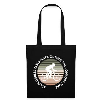 MTB Road Bike Cyclist Leave your comfort zone - Tote Bag - black - Front