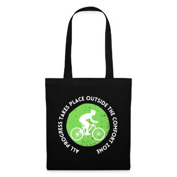 MTB Road Bike Cyclist Leave your comfort zone - Tote Bag - black - Front