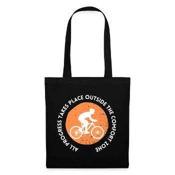 MTB Road Bike Cyclist Leave your comfort zone - Tote Bag - black - Front