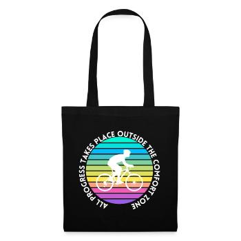 MTB Road Bike Cyclist Leave your comfort zone - Tote Bag - black - Front