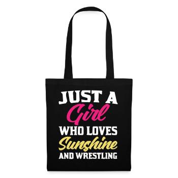 Juste une fille qui aime le soleil et la lutte - Sac en tissu - noir - Devant