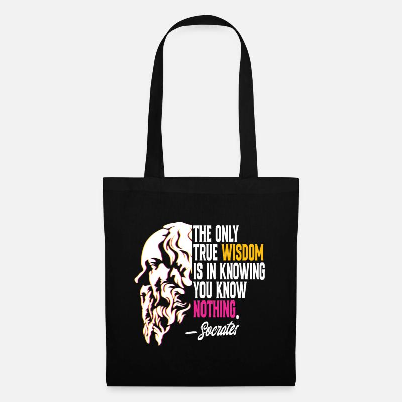 Philosophy Socrates Quote - Tote Bag - black