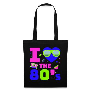 80s Retro CostumeTheme Party Costume 90s Party - Tote Bag - black - Front