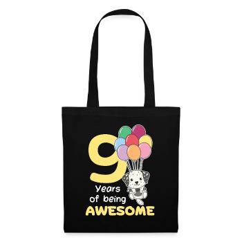 Dalmatians for 9th birthday children nine years old - Tote Bag - black - Front
