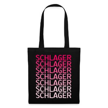 Schlager Schlagermusik Schlagerparty - Stoffbeutel - Schwarz - Vorne