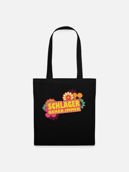 Schlager gehen immer Schlagermusik Schlagerparty - Stoffbeutel - Schwarz