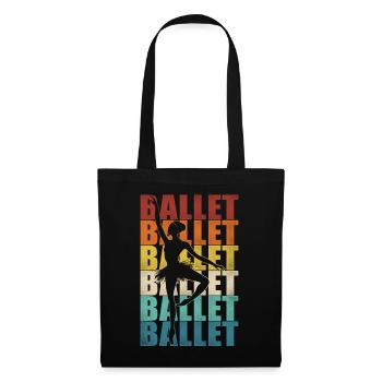 Ballet Danseuse Danse Ballerine - Sac en tissu - noir - Devant