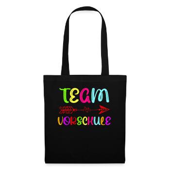 Vorschulkind Team Vorschule Einschulung - Stoffbeutel - Schwarz - Vorne