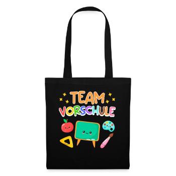 Vorschule Team Vorschüler Vorschulkinder - Stoffbeutel - Schwarz - Vorne