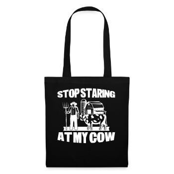 Don't stare at my cow - Tote Bag - black - Front