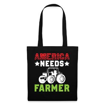 America needs the farmer - Tote Bag - black - Front