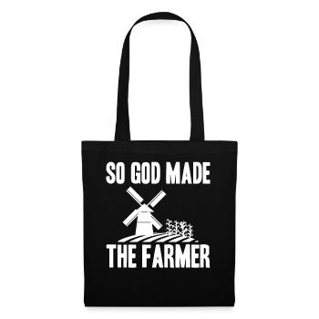 This is how God created the farmer - Tote Bag - black - Front