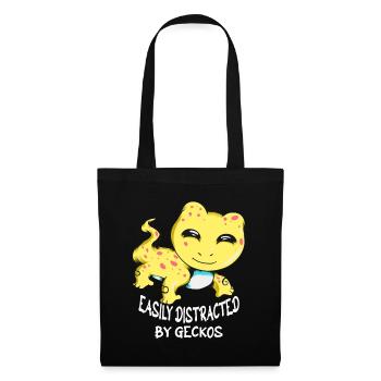Easily distracted by geckos lizard breeders - Tote Bag - black - Front