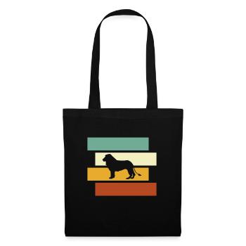 Lion Rétro - Sac en tissu - noir - Devant