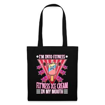 Im into fitness ice cream - Stoffbeutel - Schwarz - Vorne