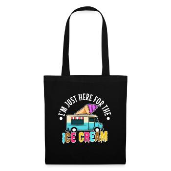Im just here for the ice cream - Tote Bag - black - Front