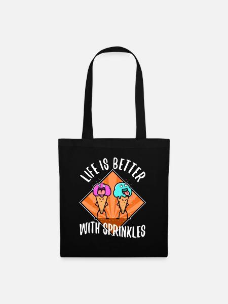 Life Is Better With Sprinkles - Stoffbeutel - Schwarz