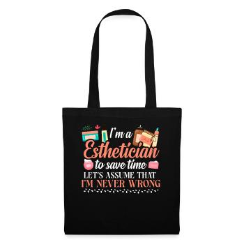 Cute Licensed Esthetician Skincare - Stoffbeutel - Schwarz - Vorne