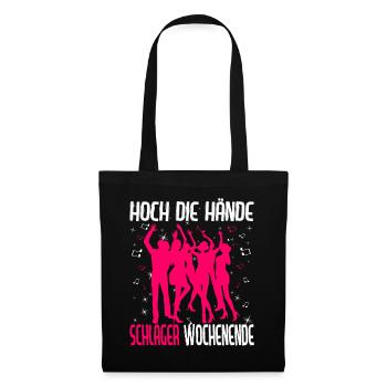 Hoch die Hände Schlager Wochenende - Stoffbeutel - Schwarz - Vorne