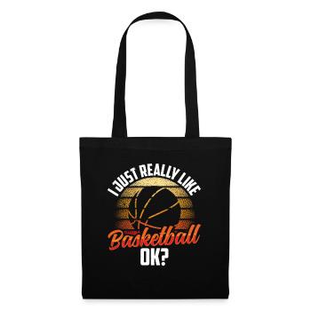 J’aime beaucoup le basket, les joueurs de basket - Sac en tissu - noir - Devant