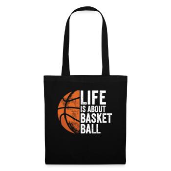 La vie tourne autour des joueurs de l’équipe de basketball - Sac en tissu - noir - Devant