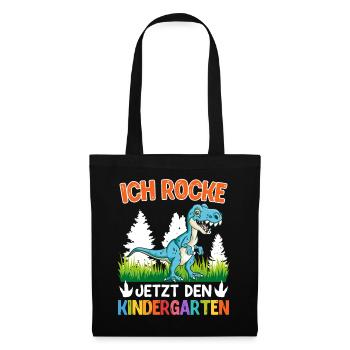 Kindergartenkind Ich rocke jetzt den Kindergarten - Stoffbeutel - Schwarz - Vorne
