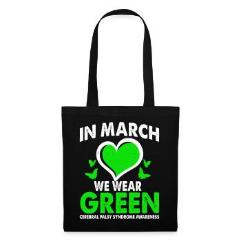 In March we wear Green Cerebral Palsy Syndrome - Tote Bag - black - Front