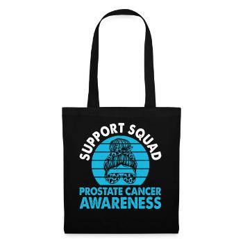 Support Squad Prostatakrebs Awareness Month Blue - Stoffbeutel - Schwarz - Vorne