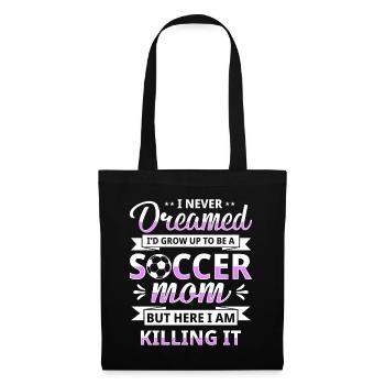 Fußball-Mutter Gameday Soccer Mom - Stoffbeutel - Schwarz - Vorne