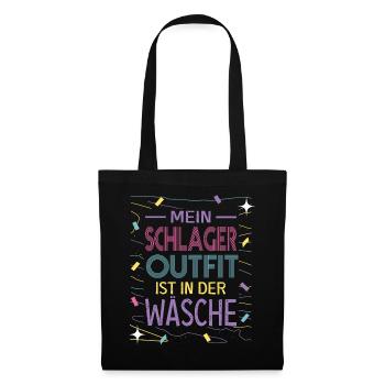 Mein Schlager Outfit ist in der Wäsche - Stoffbeutel - Schwarz - Vorne