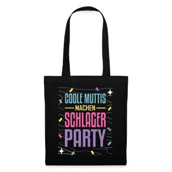 Coole Muttis machen Schlager Party Schlagermusik - Stoffbeutel - Schwarz - Vorne