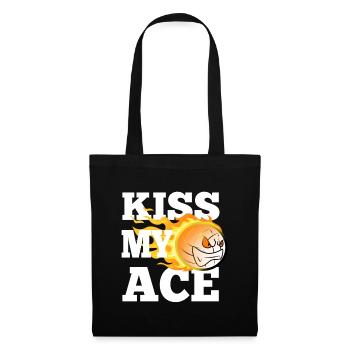 Kiss my ace volleyball - Stoffbeutel - Schwarz - Vorne