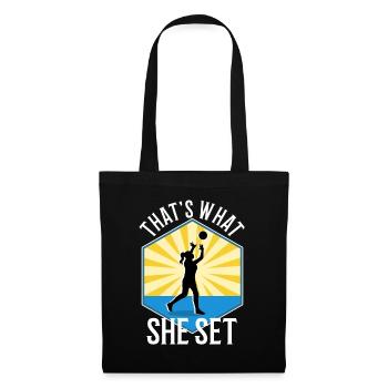 Thats what she set volleyball - Tote Bag - black - Front