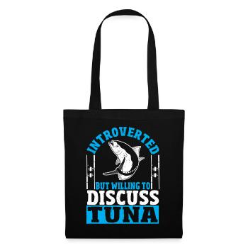 Pêche au thon Introverti mais prêt à en parler - Sac en tissu - noir - Devant