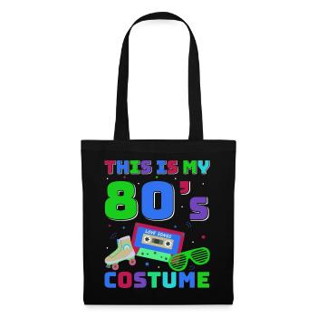 80s Retro CostumeTheme Party Costume 90s Party - Tote Bag - black - Front
