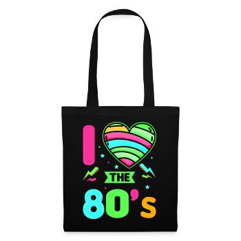 80s Retro CostumeTheme Party Costume 90s Party - Tote Bag - black - Front