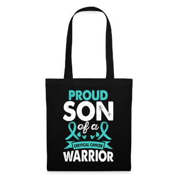Fils d’un guerrier du cancer du col de l’utérus - Sac en tissu - noir - Devant