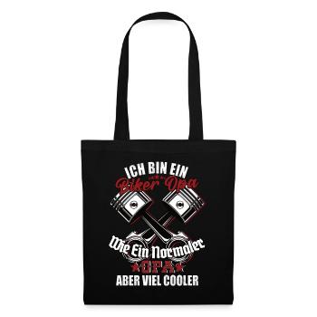 Ich Bin Ein Biker Opa Spruch Geschenkidee - Stoffbeutel - Schwarz - Vorne