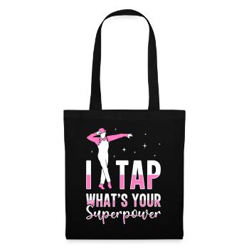 Danseur de claquettes Chaussures de danse à claquettes Instructeur de danse à claquettes - Sac en tissu - noir - Devant