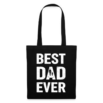 Fête des pères - Meilleur papa de tous les temps - Sac en tissu - noir - Devant