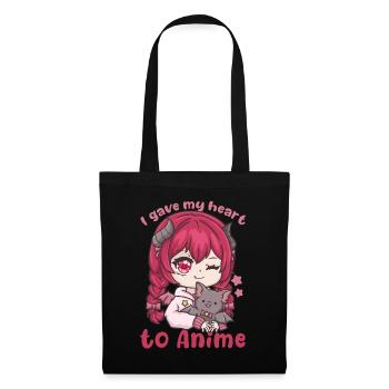 J’ai donné mon cœur à l’anime I manga kawaii otaku - Sac en tissu - noir - Devant