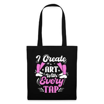 Danseur de claquettes Chaussures de danse à claquettes Instructeur de danse à claquettes - Sac en tissu - noir - Devant
