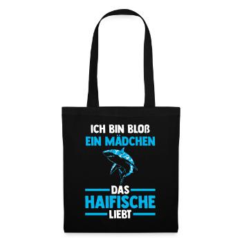 Fische Haifisch - Stoffbeutel - Schwarz - Vorne