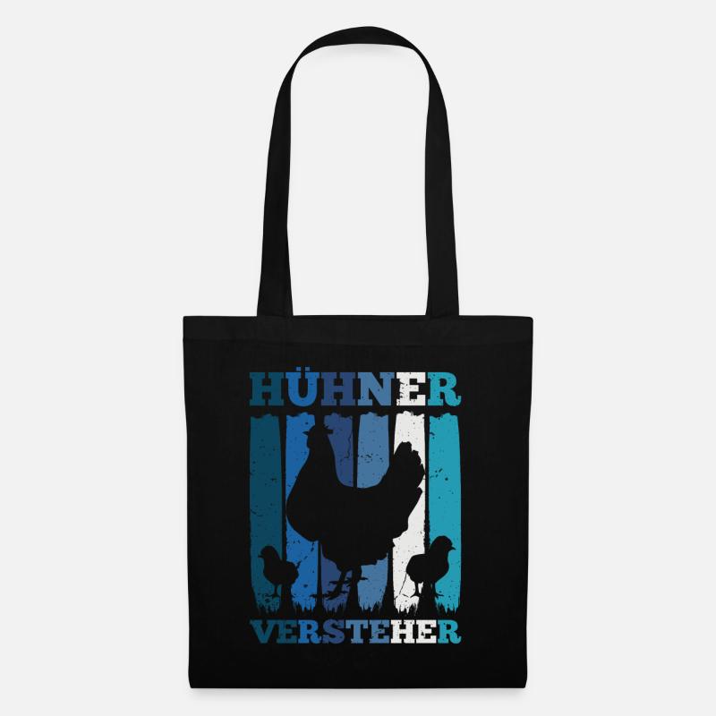Hühner Huhn Bauer Landwirt Hühnerhalter Geschenk - Stoffbeutel - Schwarz